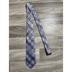 Men’s Formal Tie, Zarrano Platinum in Blue / Beige